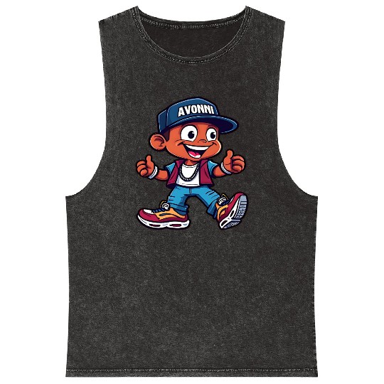 Urban Kid Streetwear Design Mineral Wash Tank Tops