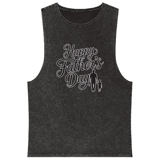Happy Father’s Day – Stylish Typography Design Mineral Wash Tank Tops