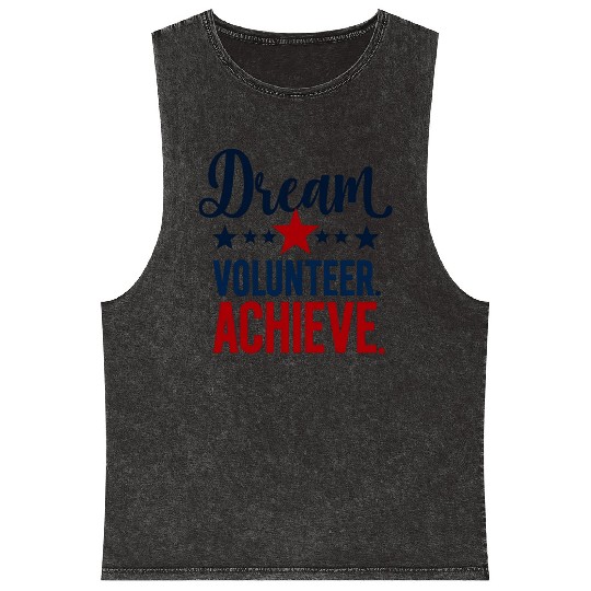Dream Volunteer Achieve 2026 Inspiration Design  Mineral Wash Tank Tops