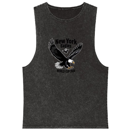 Patriotic Eagle Soccer Mineral Wash Tank Tops – USA World Cup 2026