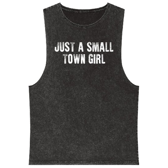 Just A Small Town Girl Mineral Wash Tank Tops