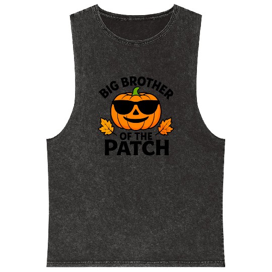 Big Brother Pumpkin Patch Halloween Mineral Wash Tank Tops