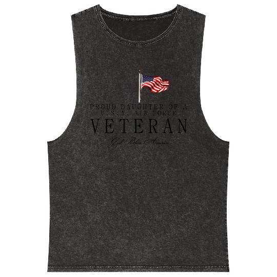 Proud Daughter Of A US Air Force Veteran Mineral Wash Tank Tops