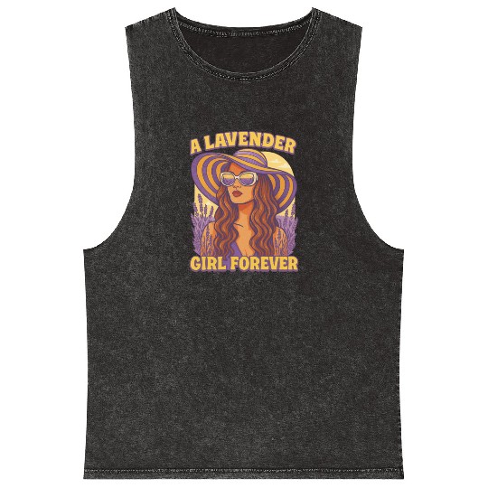 lavender girl Mineral Wash Tank Tops