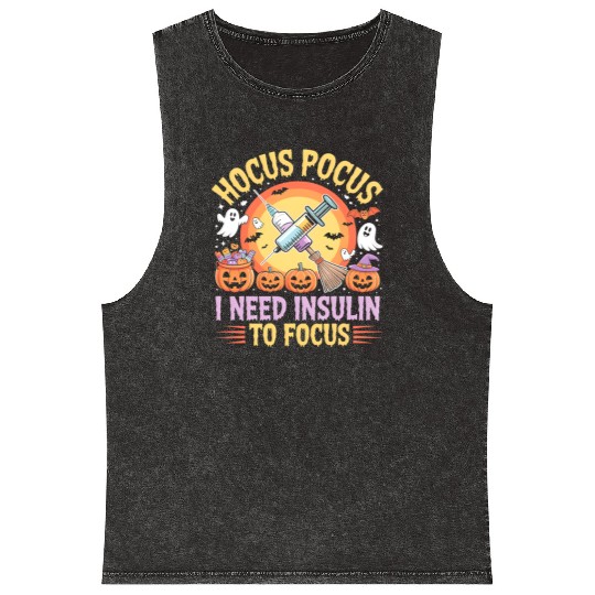 Diabetes Hocus Pocus I Need Insulin to Focus Boys Mineral Wash Tank Tops