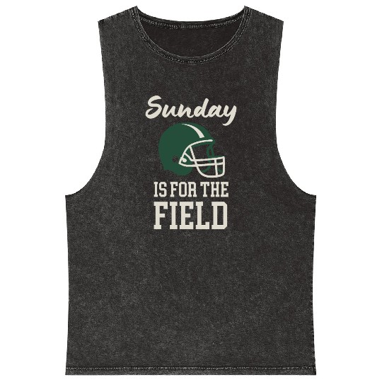 Sunday Football Field Design Mineral Wash Tank Tops