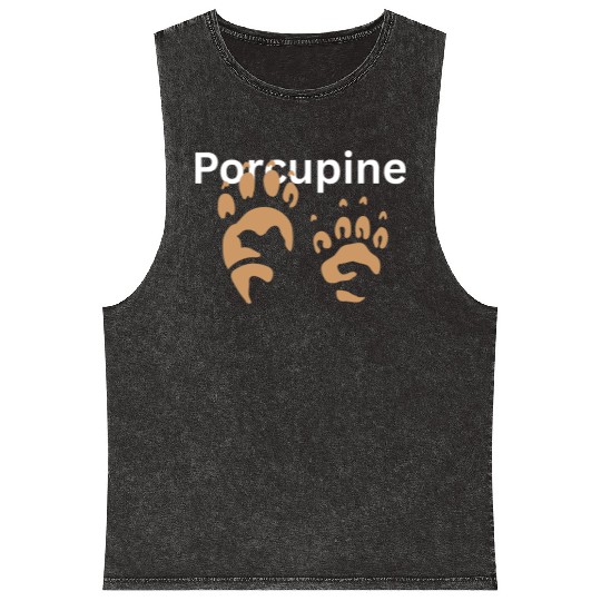 Paraguine Paw Prints Animal Design Mineral Wash Tank Tops