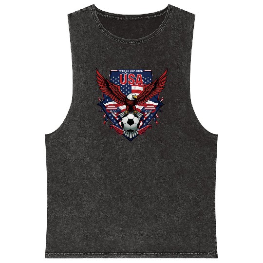 USA Soccer World Cup 2026 Eagle Patriotic Apparel Mineral Wash Tank Tops