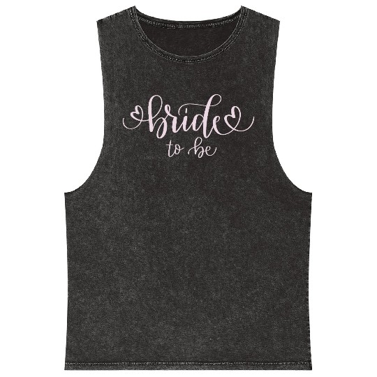 bride to be (light pink) Mineral Wash Tank Tops