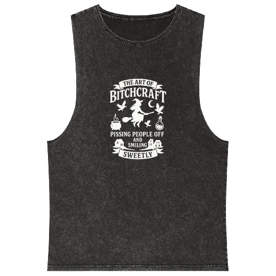 Witchcraft Humor Spell Mineral Wash Tank Tops