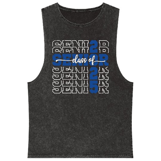 Class Of 2025 Senior 2025 Back To School 2025 Mineral Wash Tank Tops