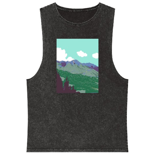 Berchtesgaden Alps near Obersalzberg Germany WPA Mineral Wash Tank Tops