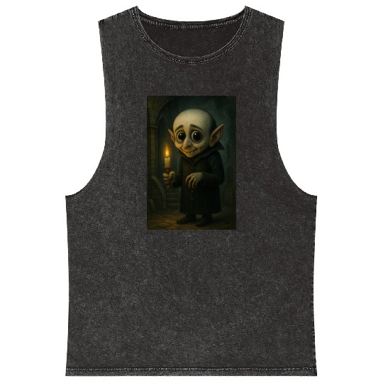 Gothic Vampire Tween Portrait Mineral Wash Tank Tops