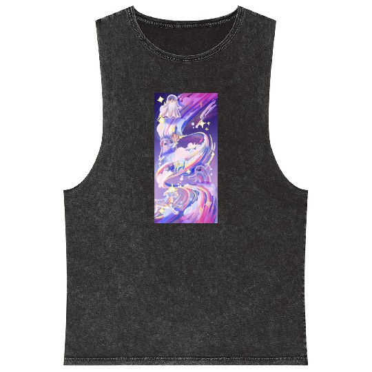 Galaxy Ghost Mineral Wash Tank Tops