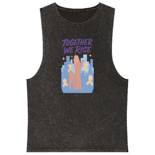 Together We Rise │ Childhood Cancer Awareness	 Mineral Wash Tank Tops