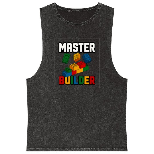 Master Builder Wall Brick System Toys Team Mineral Wash Tank Tops