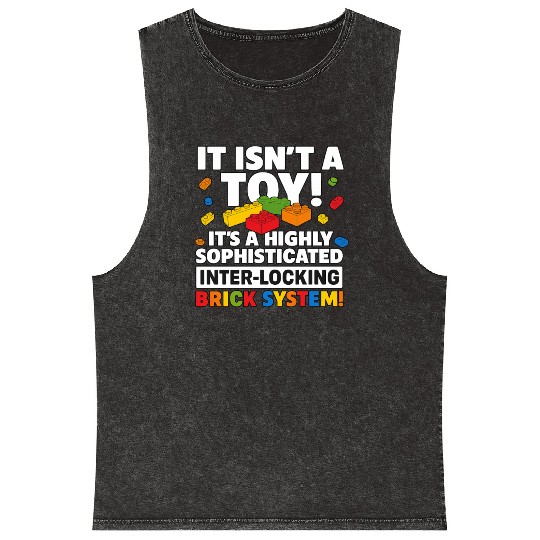Master Builder Brick System Toys Party Mineral Wash Tank Tops