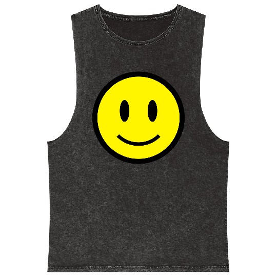 Smiley Face Icon 2c Mineral Wash Tank Tops