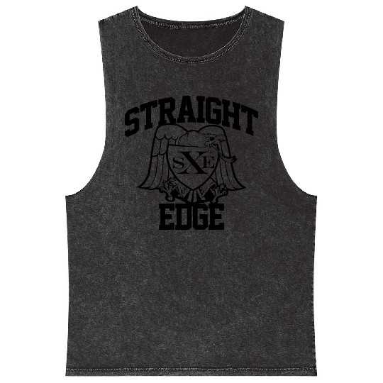 Straight Edge Eagle Mineral Wash Tank Tops