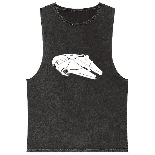 Millennium Falcon White Mineral Wash Tank Tops