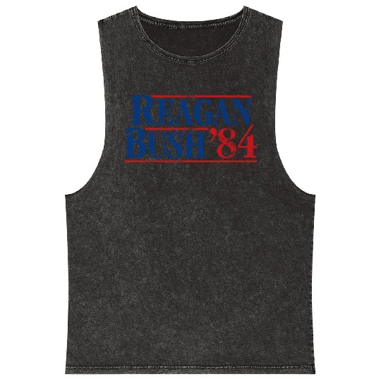 Distressed Reagan - Bush ’84 Mineral Wash Tank Tops