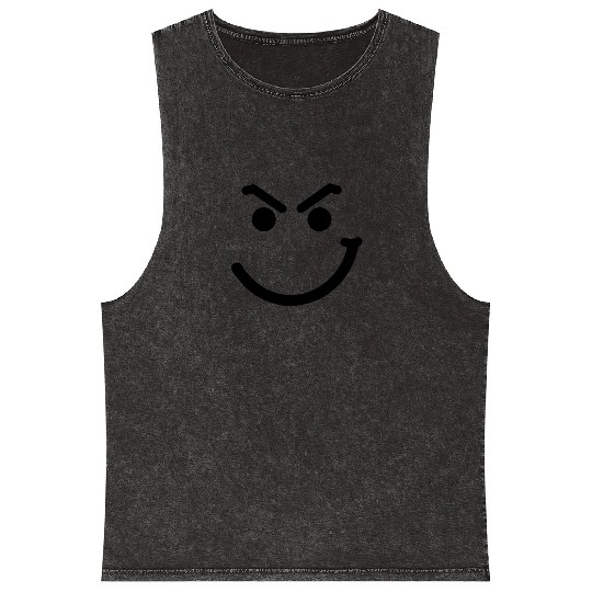 Smiley Face Mineral Wash Tank Tops