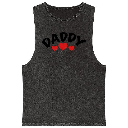 Daddy / i love my dad / father 2c Mineral Wash Tank Tops