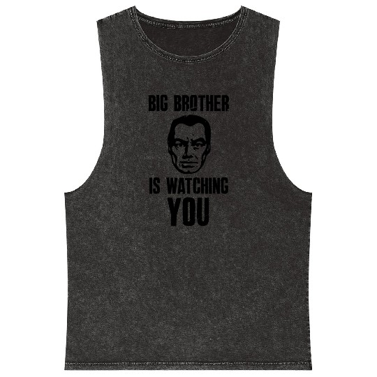 Discover Big Brother Is Watching You Mineral Wash Tank Tops