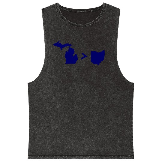 Funny Michigan Greater Than Ohio Mineral Wash Tank Tops