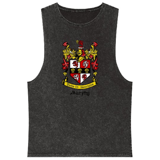 Murphy Family Crest Shield Mineral Wash Tank Tops