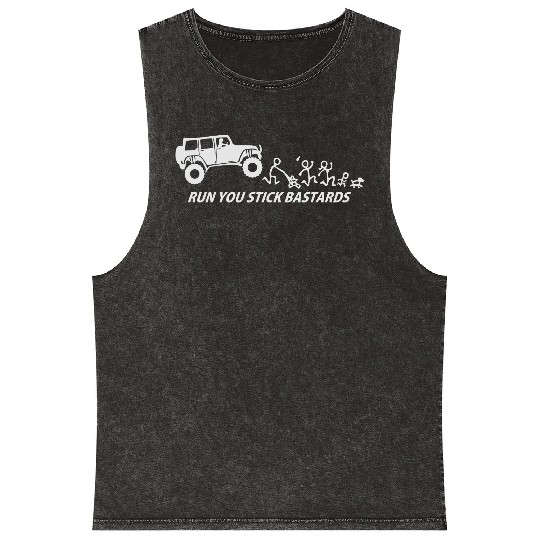 Jeep...Run Mineral Wash Tank Tops