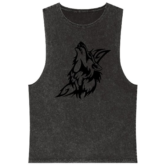 wolf Mineral Wash Tank Tops
