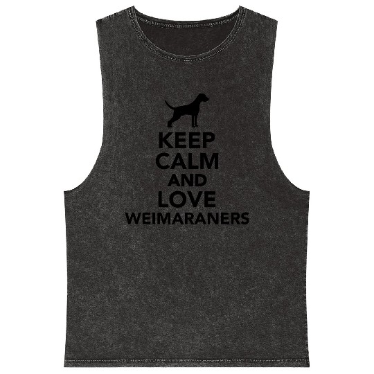 Weimaraner Mineral Wash Tank Tops