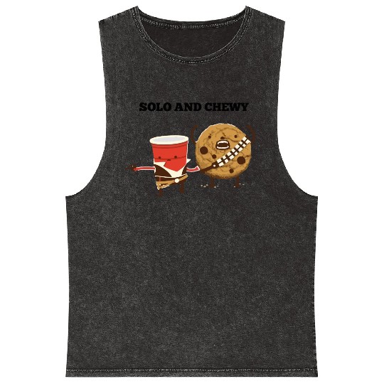 Funny star wars han solo and chewbacca Mineral Wash Tank Tops