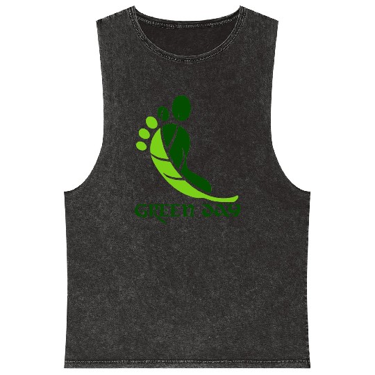 Green day Mineral Wash Tank Tops