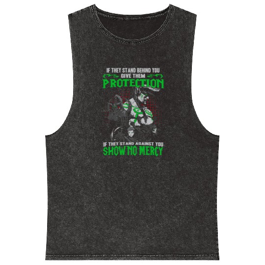 Warcraft-If they stand against you show no mercy Mineral Wash Tank Tops