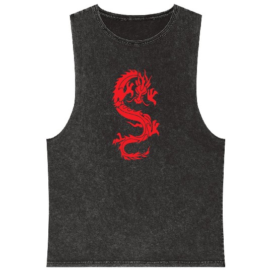 CHINESE DRAGON MMA Mineral Wash Tank Tops
