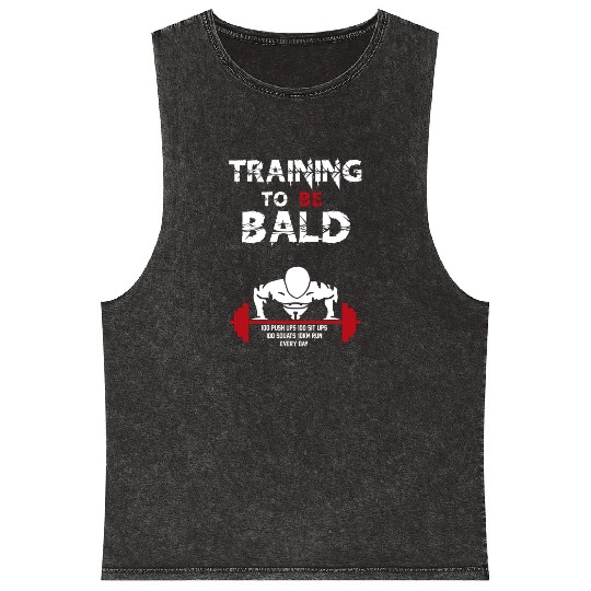 Gym - Training to be bald, push Postal Service, sit up, squat Mineral Wash Tank Tops