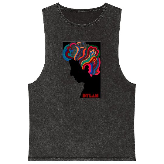 Bob Dylan icon Mineral Wash Tank Tops