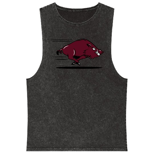 Wild boar dangerous race Mineral Wash Tank Tops