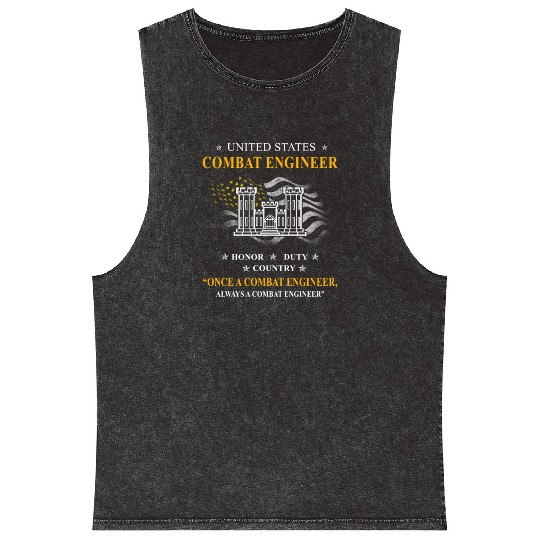 combat engineer, us army combat engineer, army com Mineral Wash Tank Tops