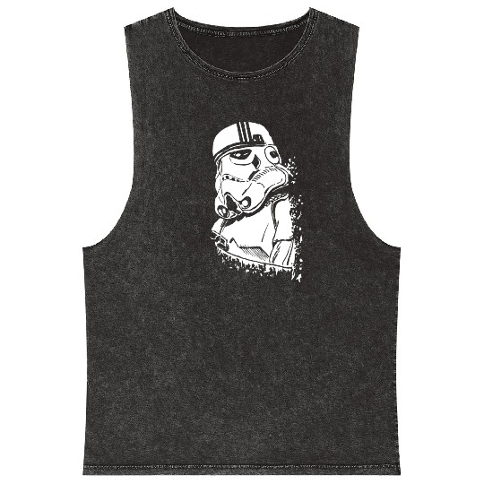 Funny and cool Star Wars Stormtrooper graffiti Mineral Wash Tank Tops