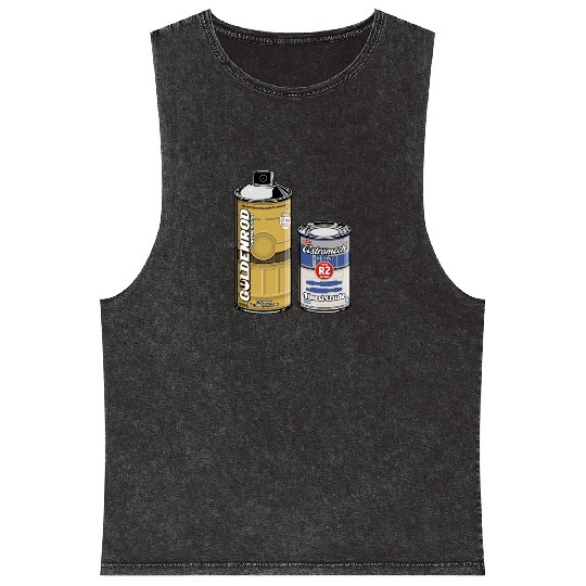Funny Star Wars r2d2 and c3p0 parody Mineral Wash Tank Tops