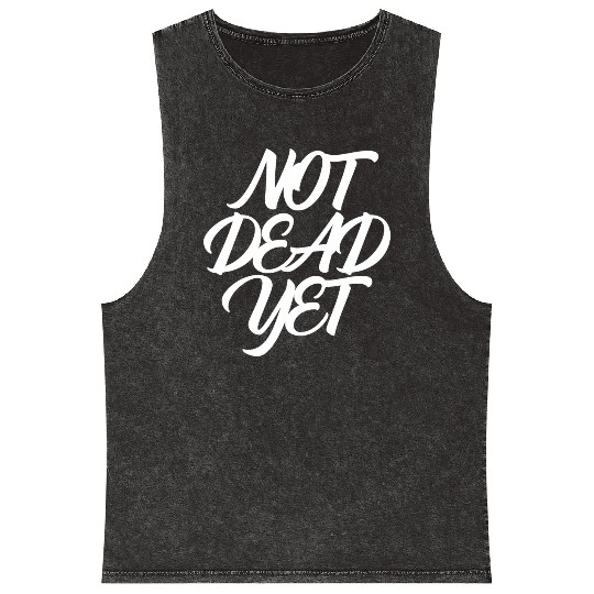 NOT DEAD YET Mineral Wash Tank Tops