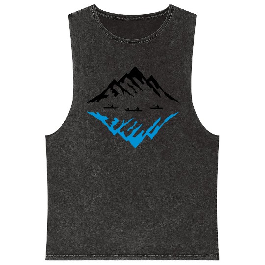 Canoe & Mountains, Reflection Mineral Wash Tank Tops