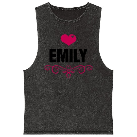 Emily - Baby, Cute, Love, Birthday, Gifts,Family Mineral Wash Tank Tops