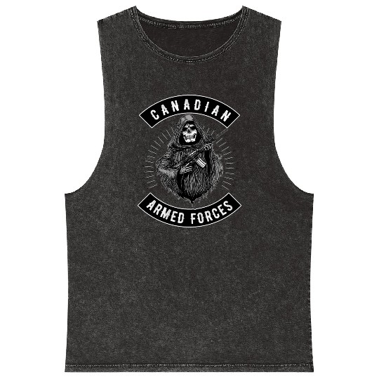Armed Forces Reaper Canadian Military Mineral Wash Tank Tops