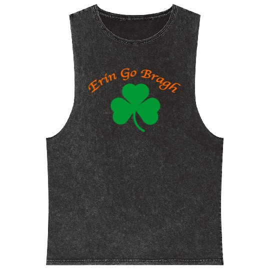 Erin Go Bragh Shamrock Mineral Wash Tank Tops