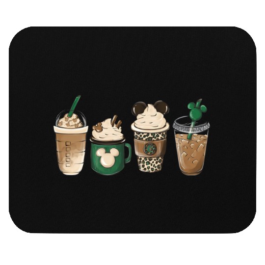 Starbucks And Disney Mouse Pads, Disney Coffee Mouse Pads, Mickey Mouse Head Mouse Pads
