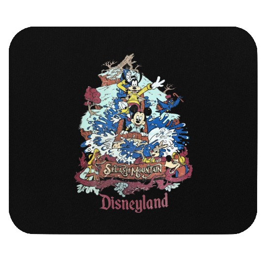 Retro Disneyland Splash Mountain Mouse Pads, Mickey and Friends Mouse Pads, Disney Trip Mouse Pads